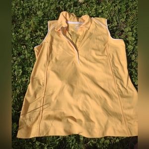 SLAZENGER Women's L orange tennis sleeveless polo golf shirt baby pink